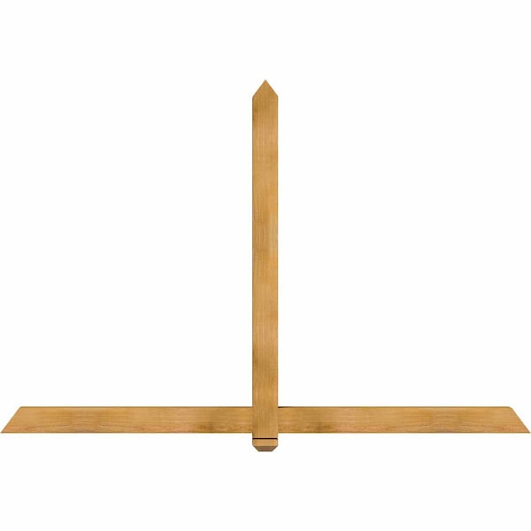 Ekena Millwork Eugene Rough Sawn Timber Gable Bracket, Western Red Cedar, 84"W x 56"H x 4"D x 4"F, 16/12 Pitch GBW084X56X0404EUG00RWR - main